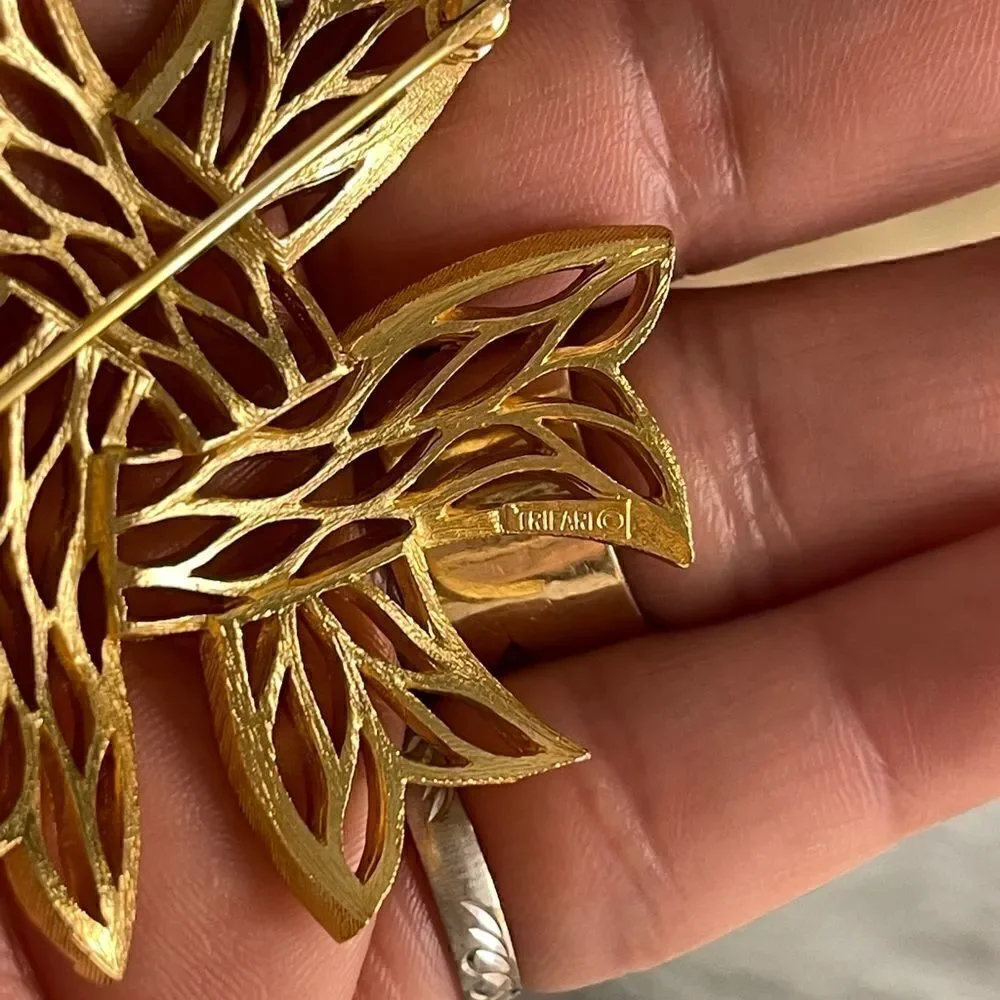 Vintage crown trifari brooch